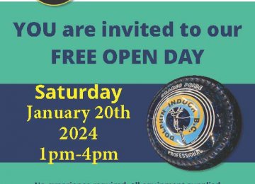OPEN DAY - January 20th 2024 (1pm to 4pm)